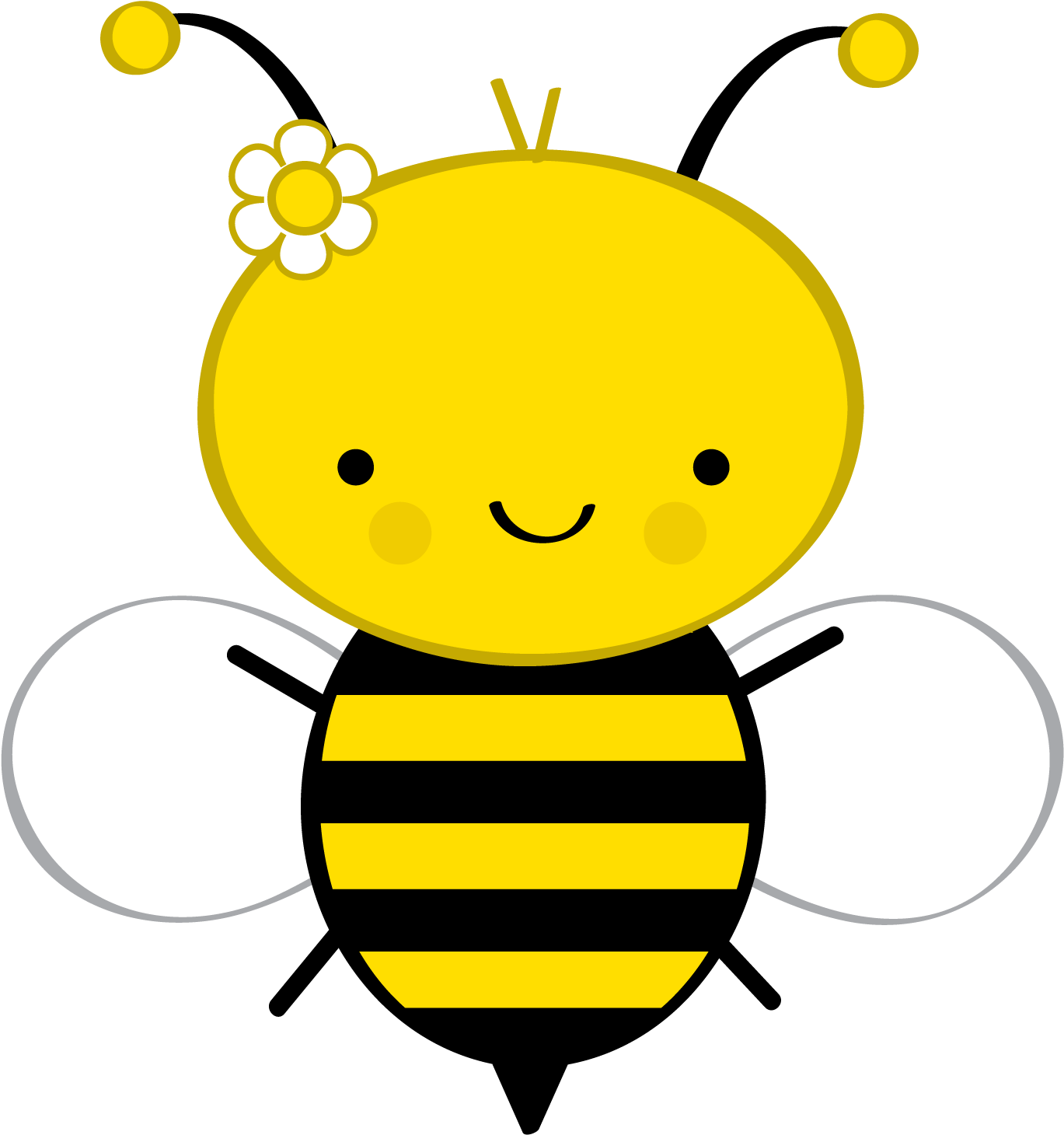 Cartoon Bee Clipart - Clip Art Bumble Bee (1500x1500)