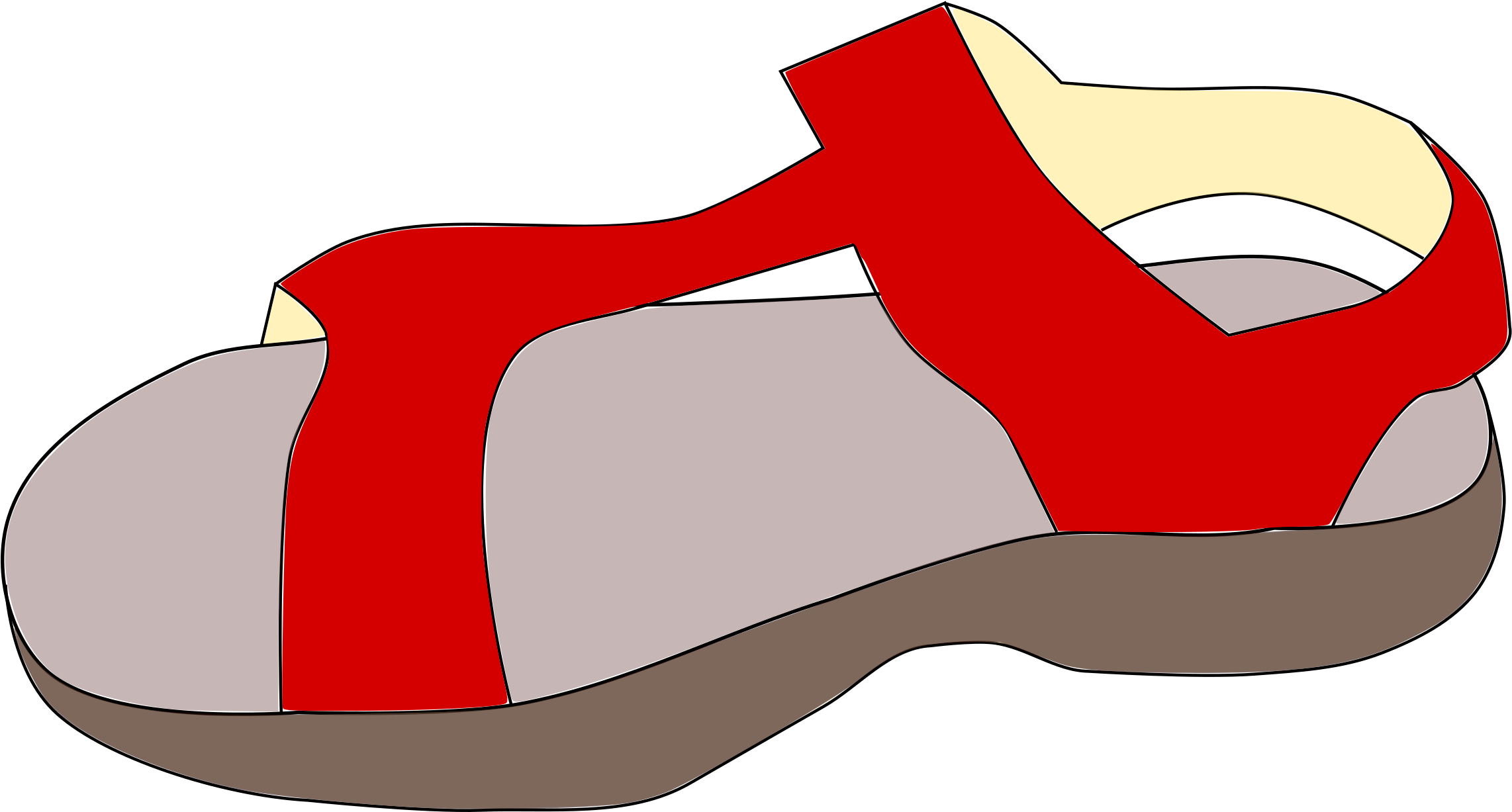 Shoes Cartoon Images 22, - Sandal Cartoon (2400x2400)