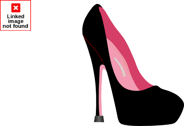 Black High Heel Clipart (600x414)