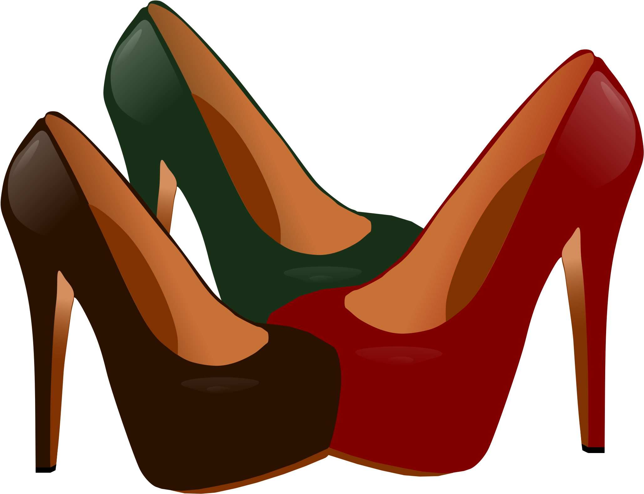 High Heeled Shoe Clipart - Women's Shoes Clip Art (2400x1697)