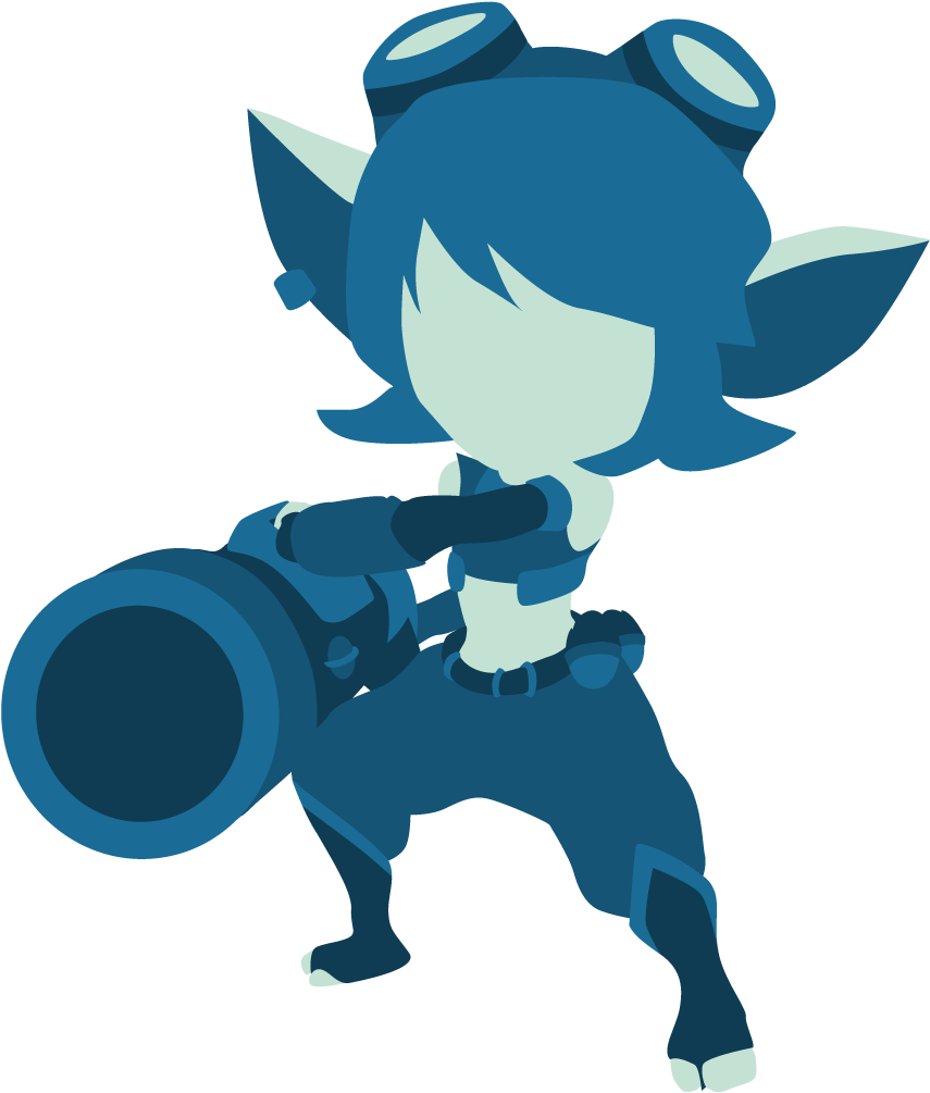 Tristana From Lol (blue) By Cakesake - Cartoon (900x1200)
