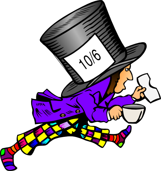 Mad Hatter Wild Colors Clip Art At Clker Com Vector - Alicia En El Pais De Las Maravillas [book] (564x599)