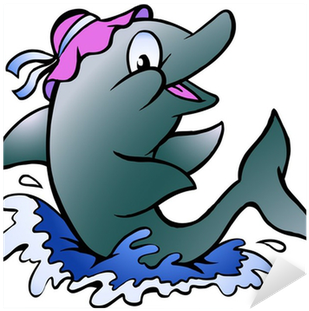 Hand-drawn Vector Illustration Of An Dolphin Playing - Illustration (400x400)