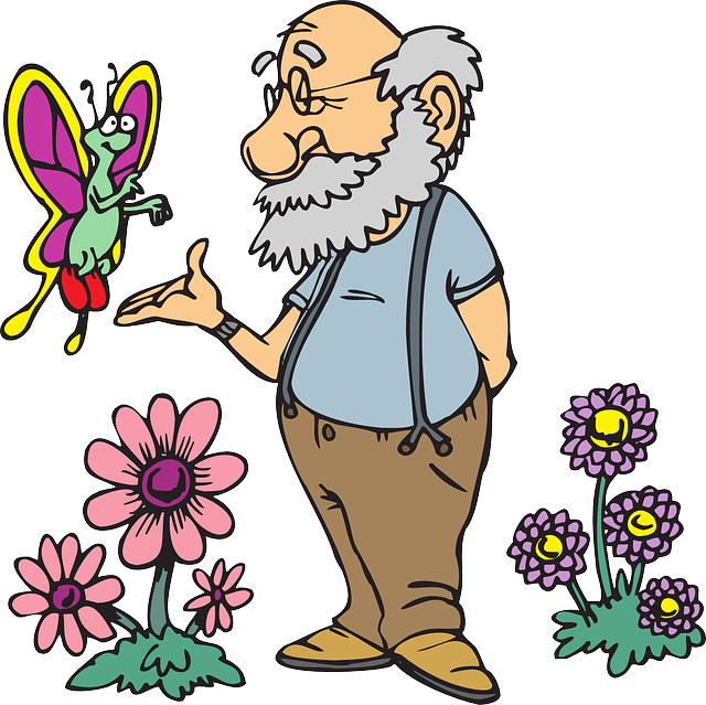 Free Image On Pixabay - Nice Old Man Cartoon (640x639)