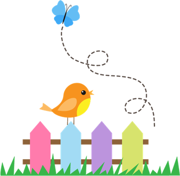 Desenho De Jardim With Desenho De Jardim - Cerca Com Passarinhos Png (367x359)