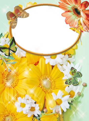 Sunflower Clipart Mothers Day - Photoshop Frames Free Download (360x490)
