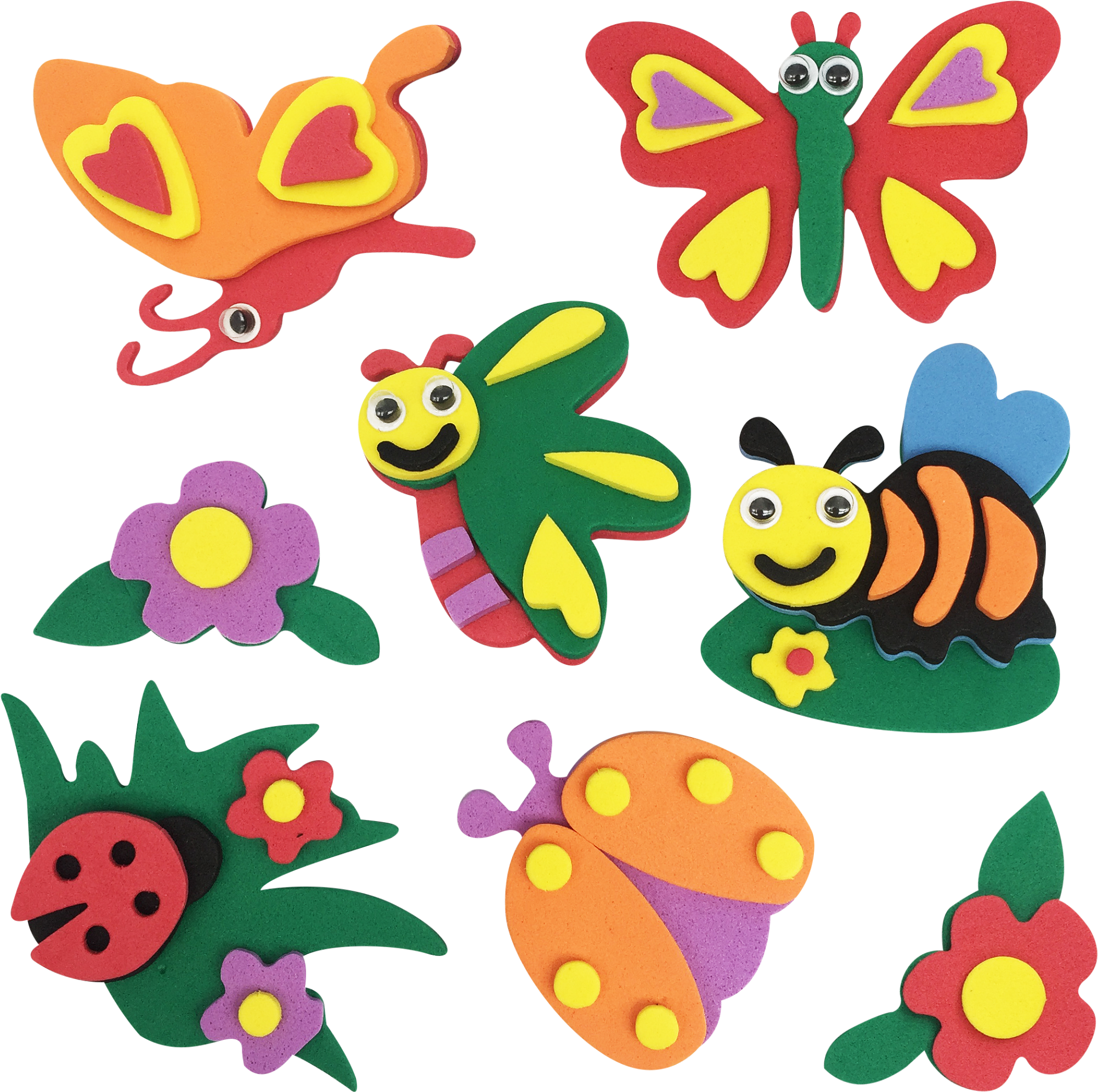 Aplique Ades Cartela Colors C 10 Un Bichinhos Com Asas - .com (2048x2048)