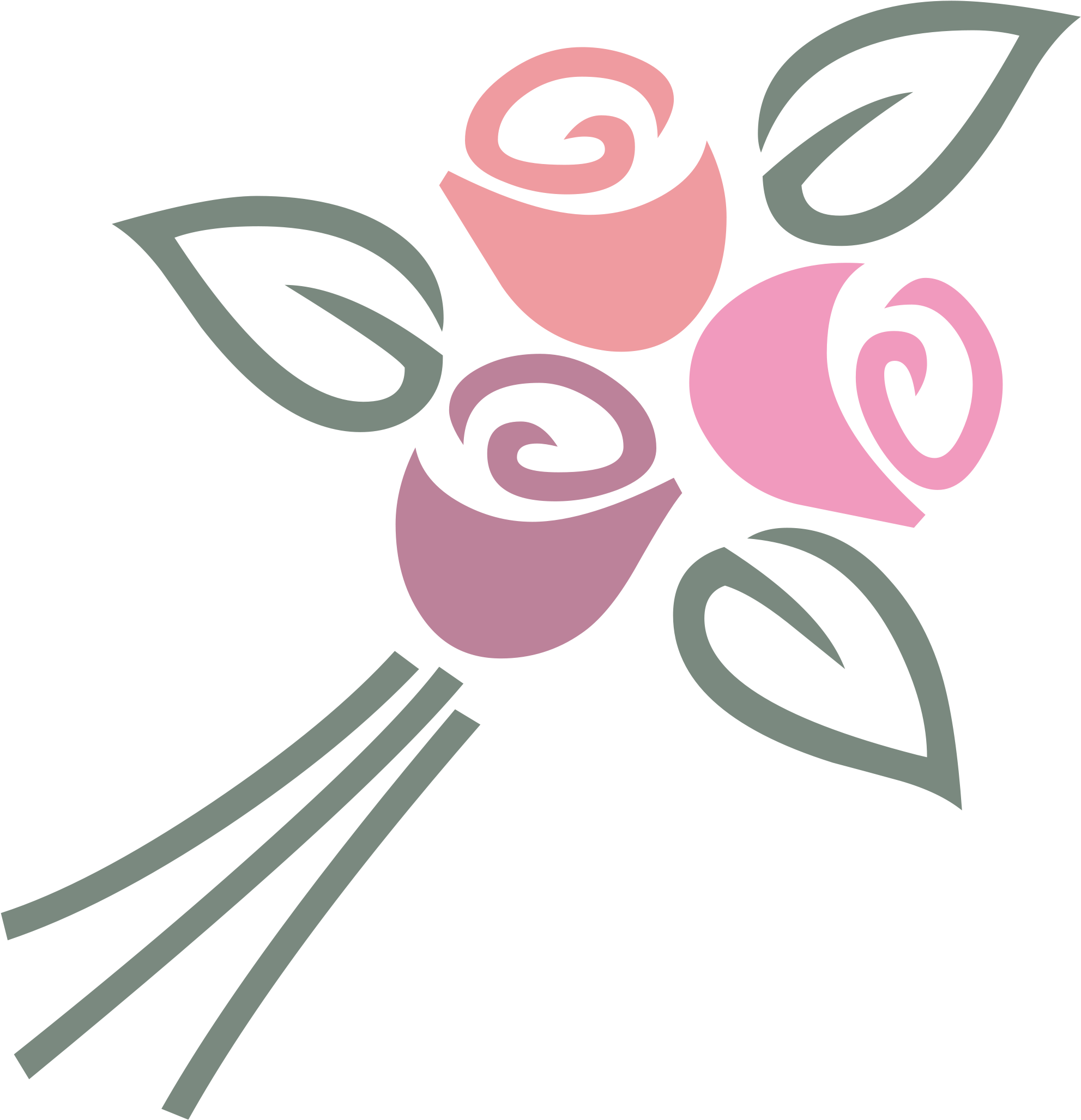 Circle Rose Cliparts 15, Buy Clip Art - Bouquet Of Flowers Logo (2000x2097)