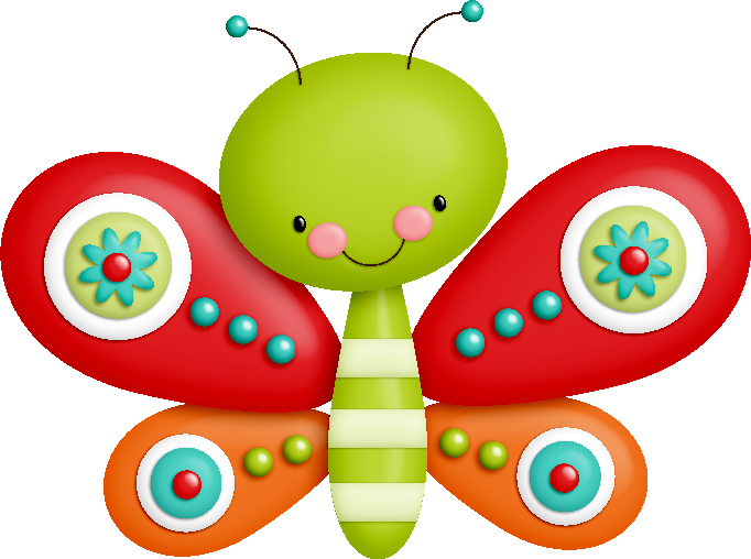 Animais - Mariposa Infantiles A Color Png (682x508)