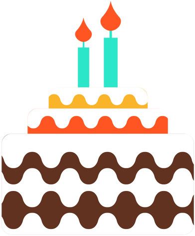 Two Candles Birthday Cake Icon Transparent Png - Aniversário Png (512x512)