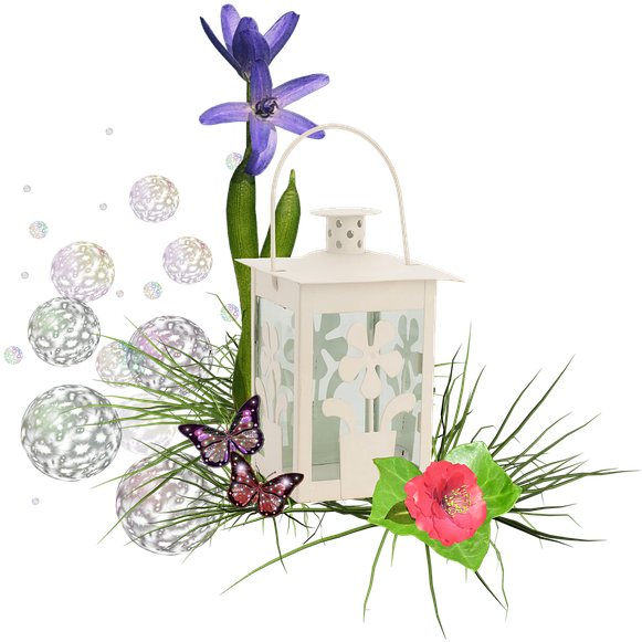 Scrapbook, Cluster, Flowers, Flower, Rose, Lantern - Clusters Fantasy Png (640x640)