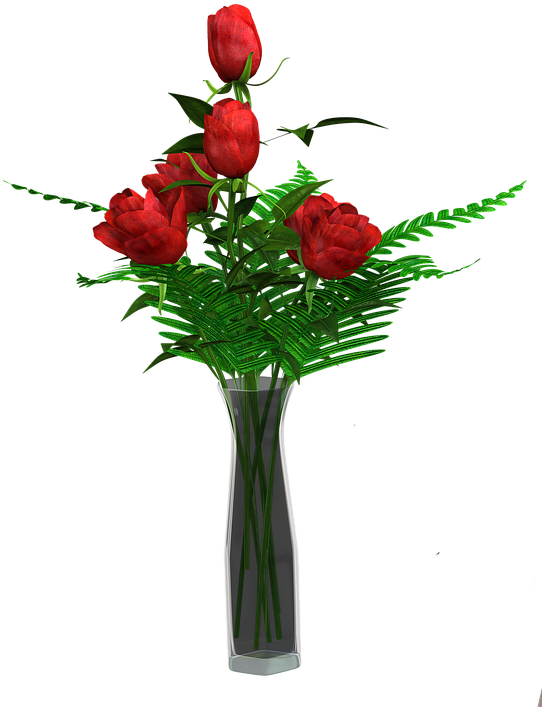 Flowers, Bouquet, Flower Vase, Arrangement, Vase - Flower In Vase Png (550x720)