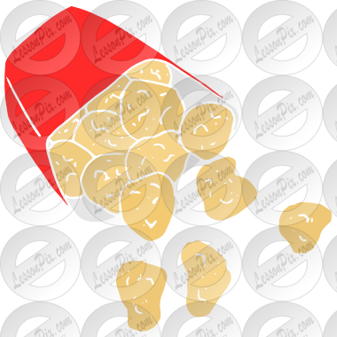 Popcorn Chicken Stencil For Classroom / Therapy Use - Coin (380x380)