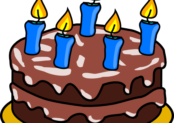 210 X 140 - Chocolate Birthday Cake Clipart (600x425)