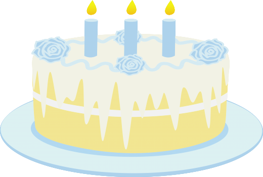 Free Clipart Birthday Cake With Candles - Birthday Cake (520x350)