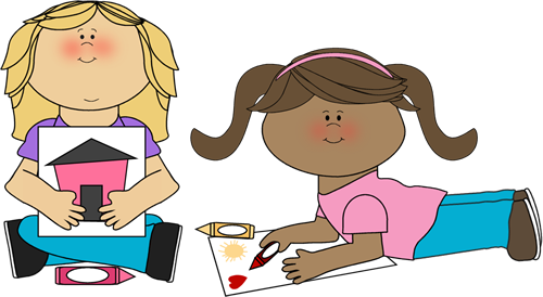 Dramatic Play Area Clip Art Download - Children Colour Clipart (500x274)