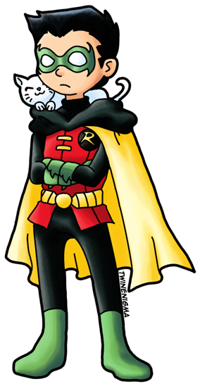 Chibi Robin No 5 By Twinenigma - Batman And Robin Chibi (340x591)