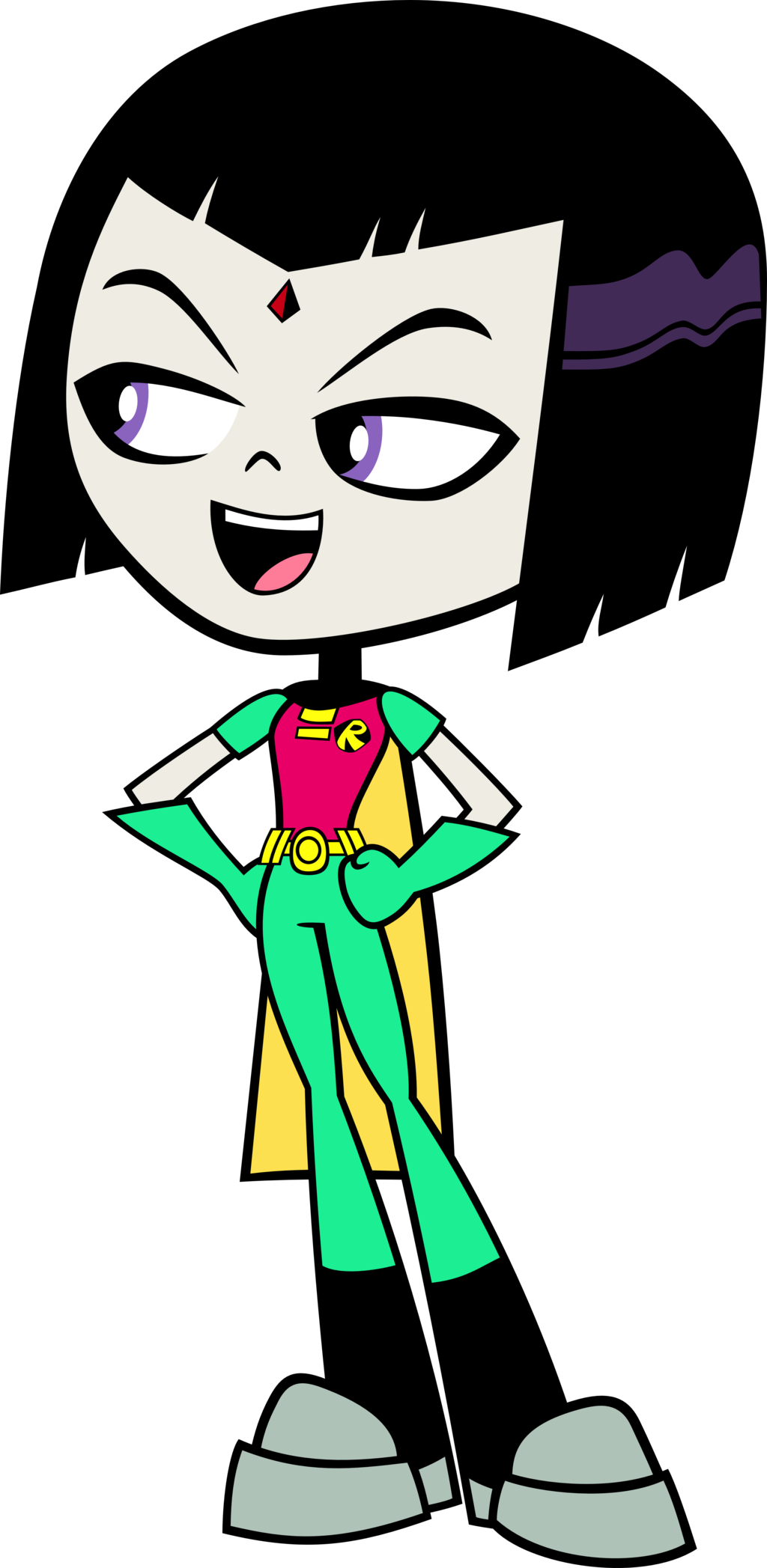 Raven And Robin Wallpaper Entitled Raven - Teen Titans Go Laundry Raven (1024x2095)