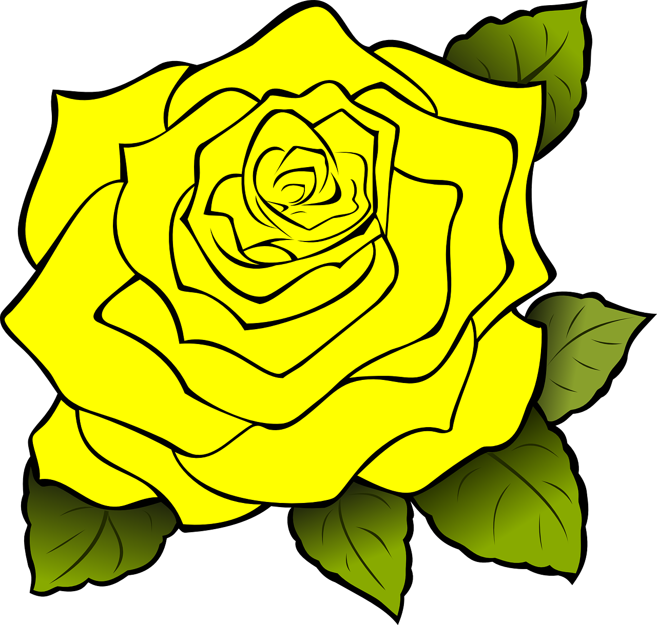 Yellow Rose Clipart Yellow Rose Clip Art At Clker Vector - Yellow Rose Of Texas Clipart (1280x1219)