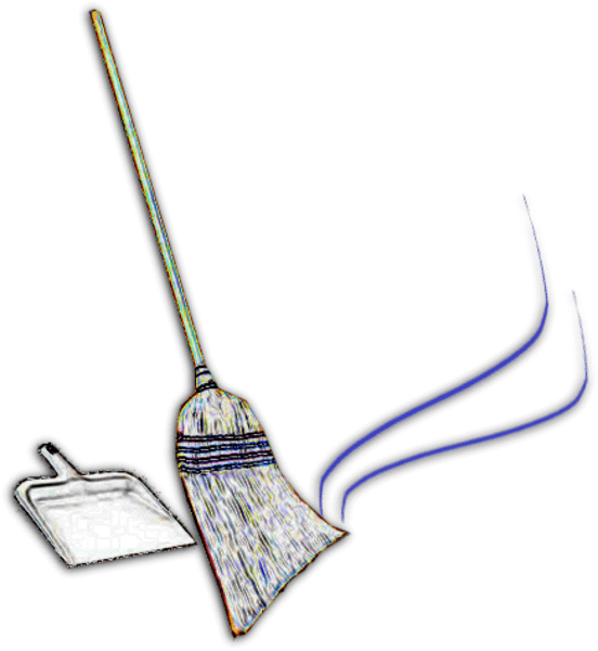 Broom And Mop Clipart - Silver (552x600)