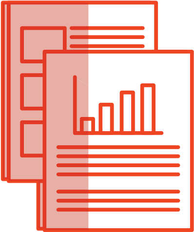 Paper Documents Isolated Icon - Magnifying Glass (550x550)