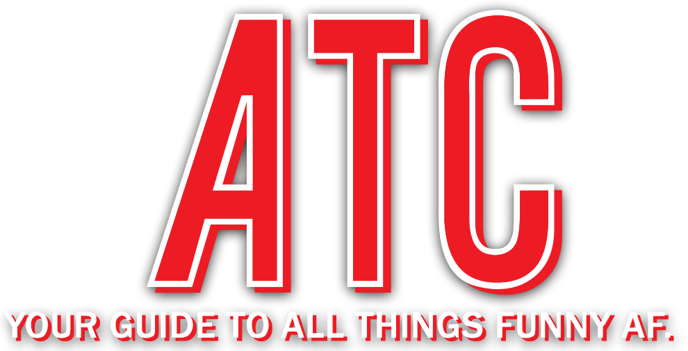 Videos Podcasts Comedians Blog Records About Contact - All Things Comedy Png (990x505)
