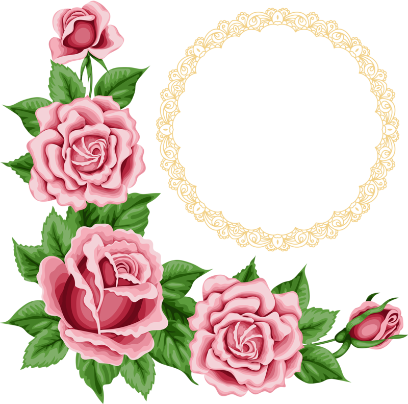 Vintage Flower Card With Colorful Roses [преобразованный] - Blomster Clipart (800x791)