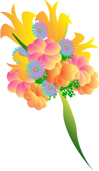 Bouquet Clip Art - Black And White Flower Bokeh Png (348x597)