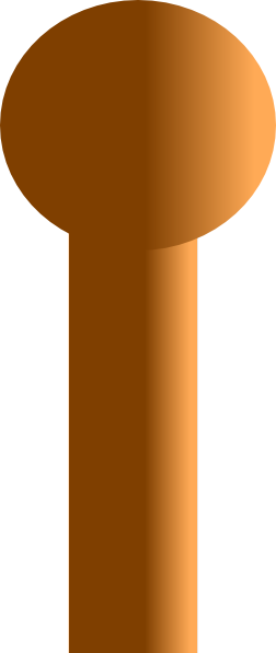 Wood Sign Poles Clipart - Wooden Pole Clipart (252x597)