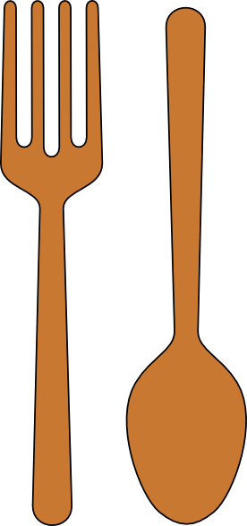 Wood Clipart Fork - Spoon And Fork Clipart Transparent (276x588)