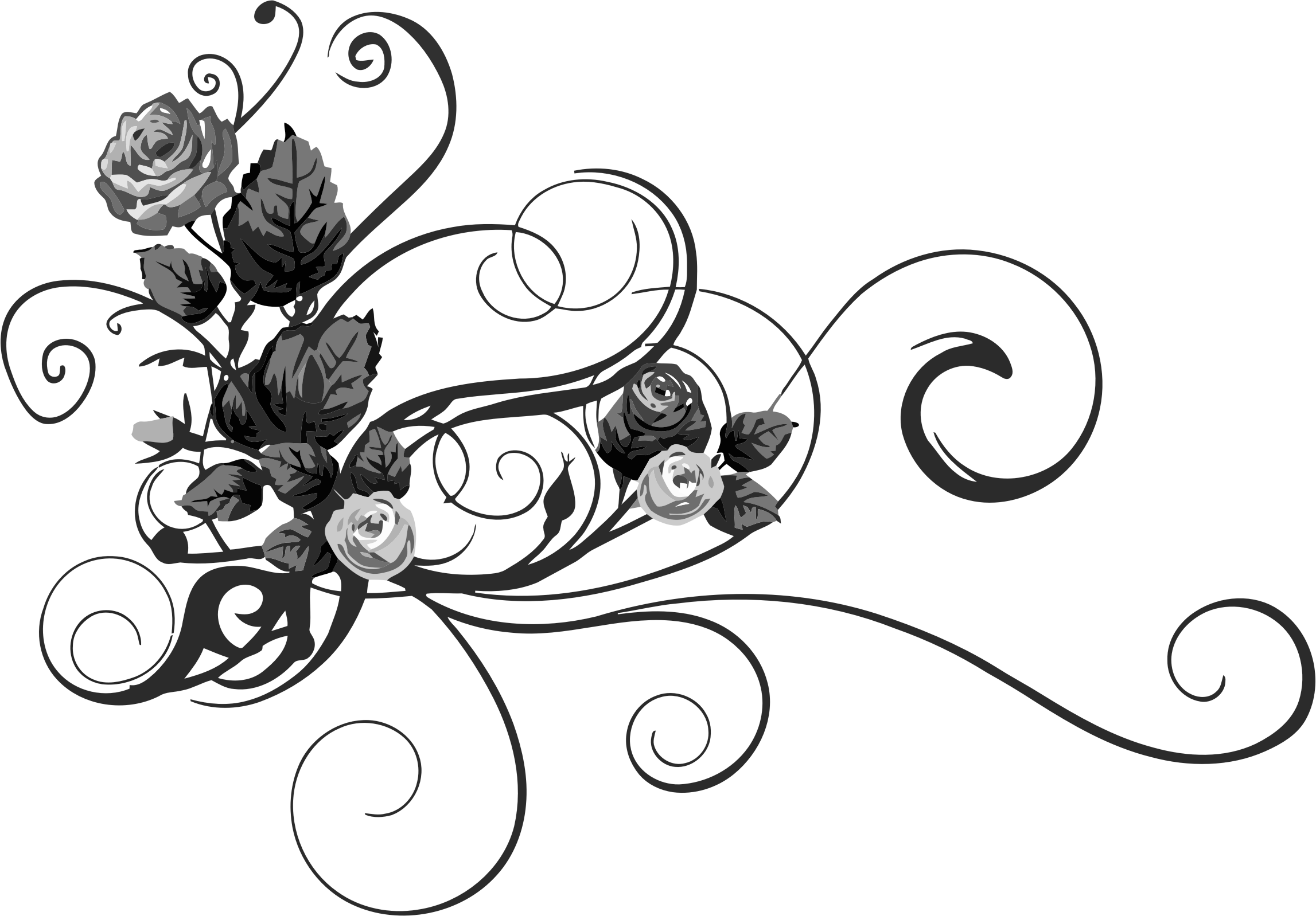 Clipart - Floral Flourish Clipart (2294x1598)