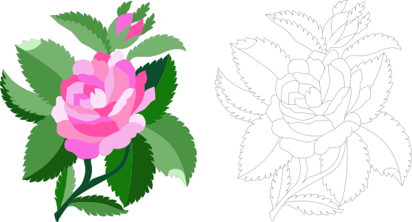 Rose Flower Clip Art - Clip Art (600x324)