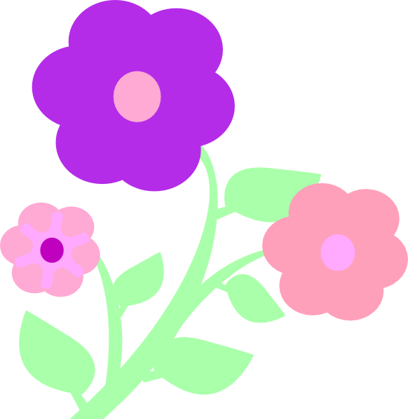 Pastel Flowers Clip Art - Pastel Flower Clip Art (582x599)