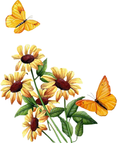 Flower 25 - Animated Flowers And Butterflies Gif (410x500)