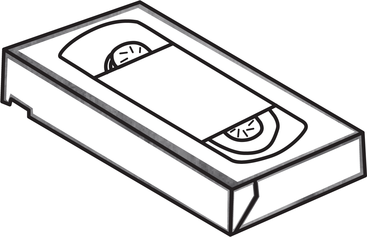 Equipment - Video Tape Clipart Black And White (1201x778)