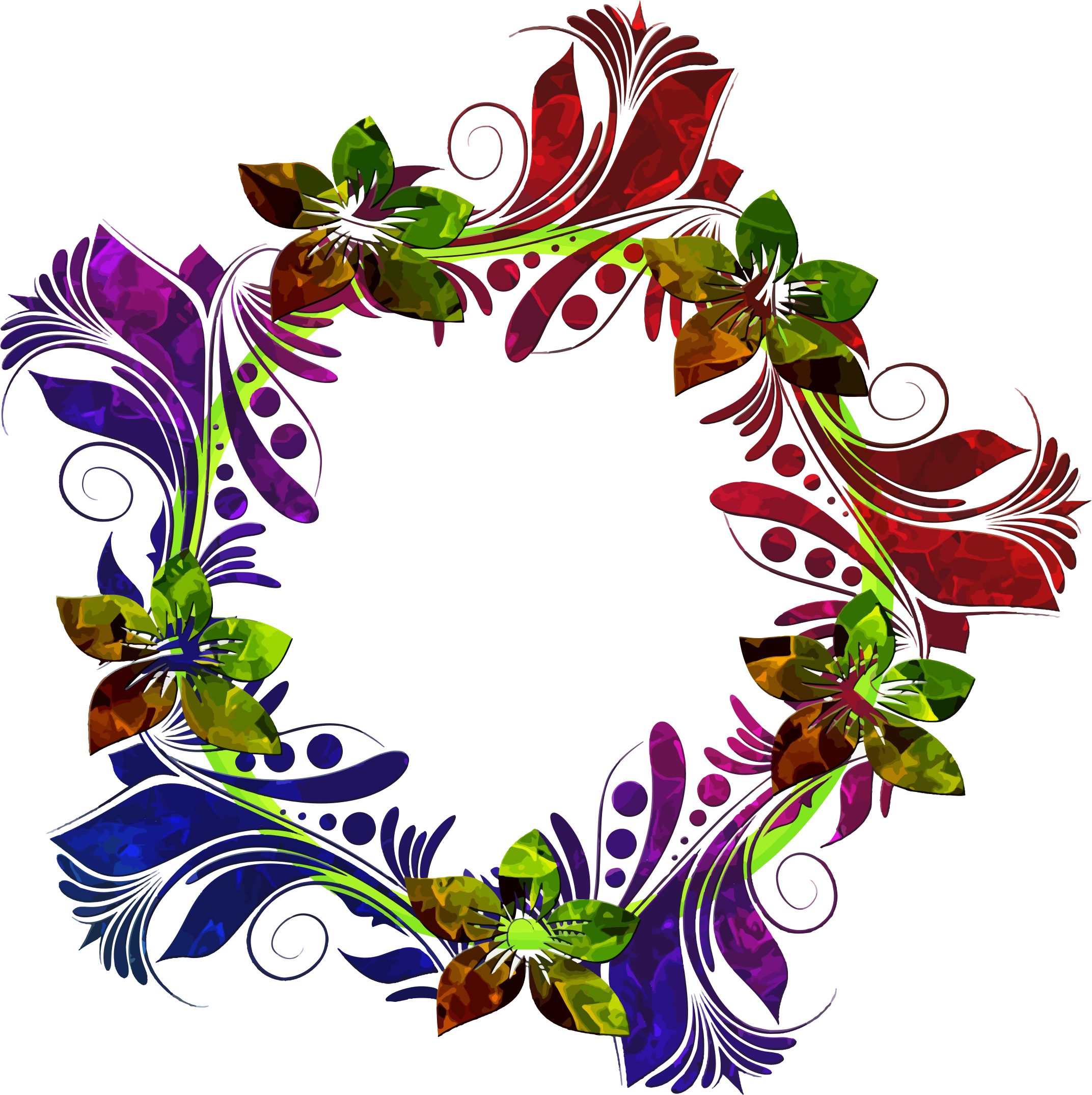 Floral Wreath - Transparent Png Flower Wreaths (2144x2150)