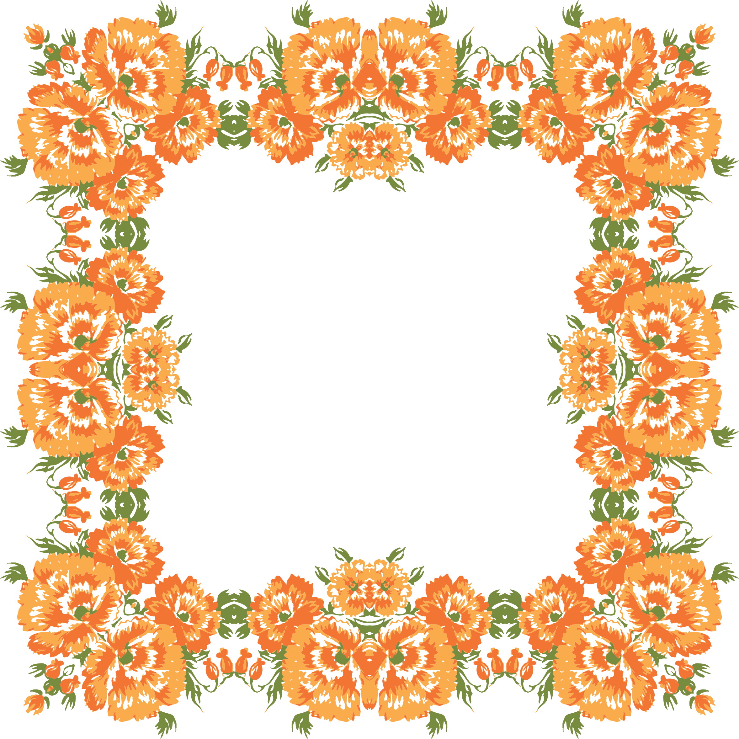 Floral Wreath Frame 2 - Floral Wreath Frame 2 (2356x2356)