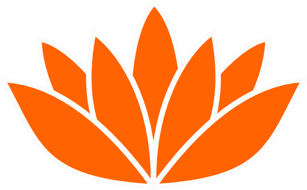 Orange Lotus Flower Picture Clip Art At Clker - Lotus Flower (600x372)