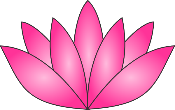 Pink Lotus Clip Art - Pink Lotus Flower Clipart (600x378)