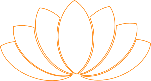 Lotus Flower Black And White Clipart - Clip Art (600x320)