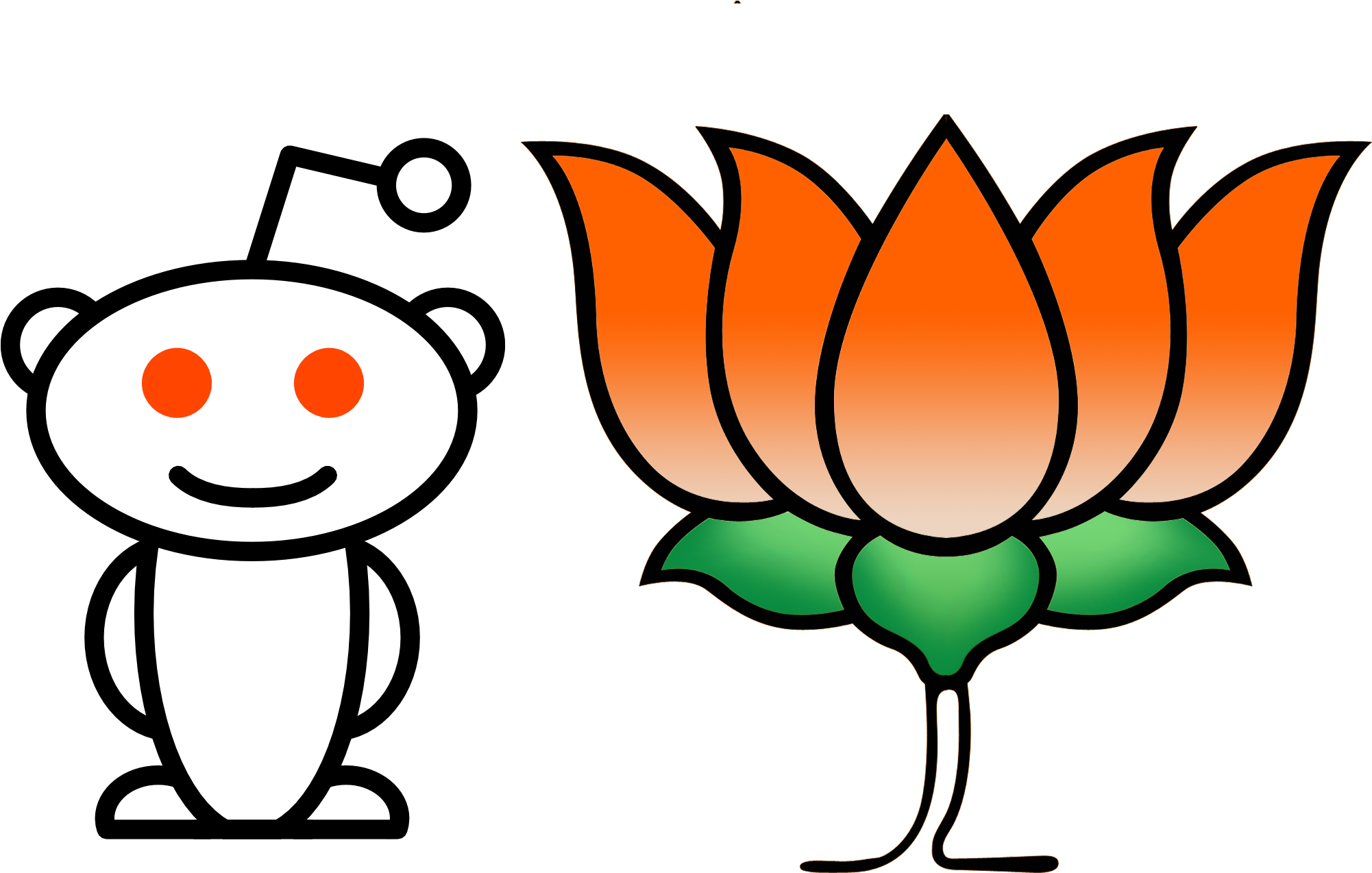 Lotus Clipart Bjp - Bjp Symbol Lotus Png (2548x1536)
