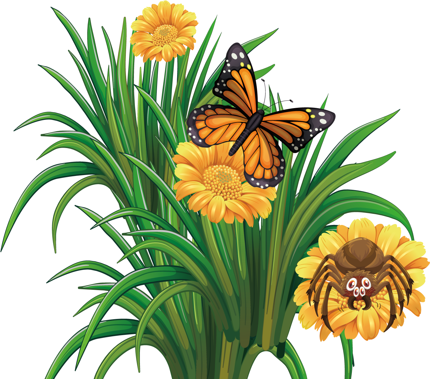 Monarch Butterfly Flower - Monarch Butterflies On Flowers Clipart (1500x1500)
