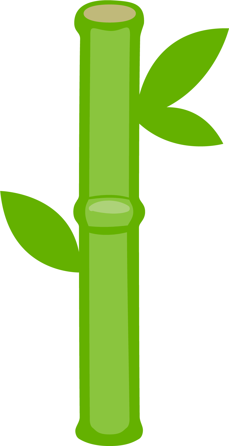 Panda Bear - Clip Art Bamboo (975x1899)