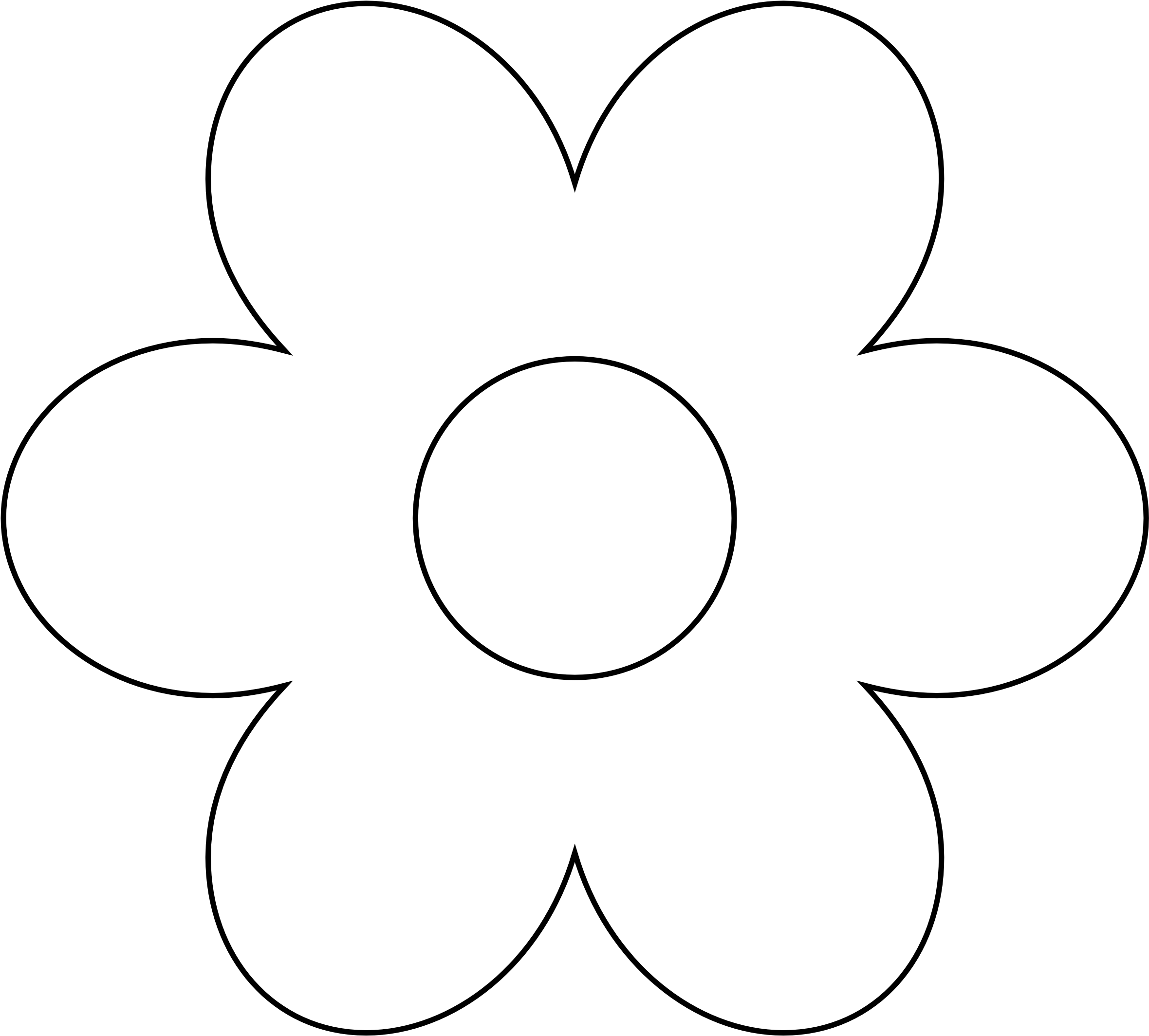 Floral Black And White Flower Clipart Image - Flower Clip Art White Png (2555x2533)