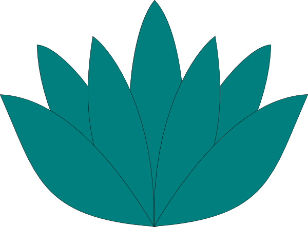 Aqua Lotus Flower Svg Clip Arts 600 X 443 Px - Massage (600x443)