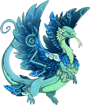 Any That Mixes Well With His [aqua] Primary Gene - Flight Rising April Fools 2017 (350x350)