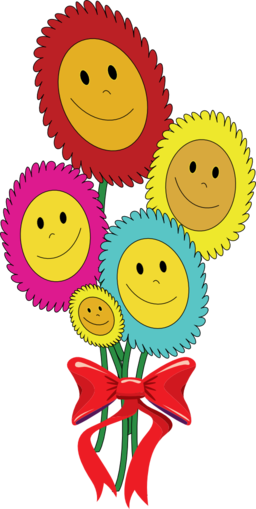 Happy Sun Flowers - Smiley (256x509)