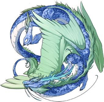 Sky/seafoam/navy Genes - Flight Rising Hatchling Letters (350x350)