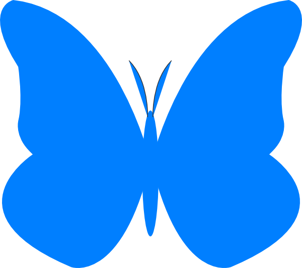Blue Butterfly Clip Art Png (600x533)