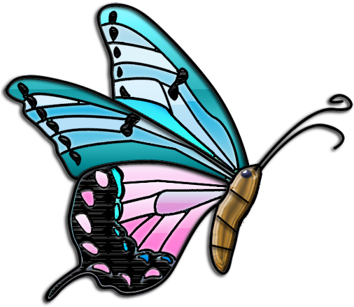 Butterflies-2 - Butterfly Clipart Side View (512x512)